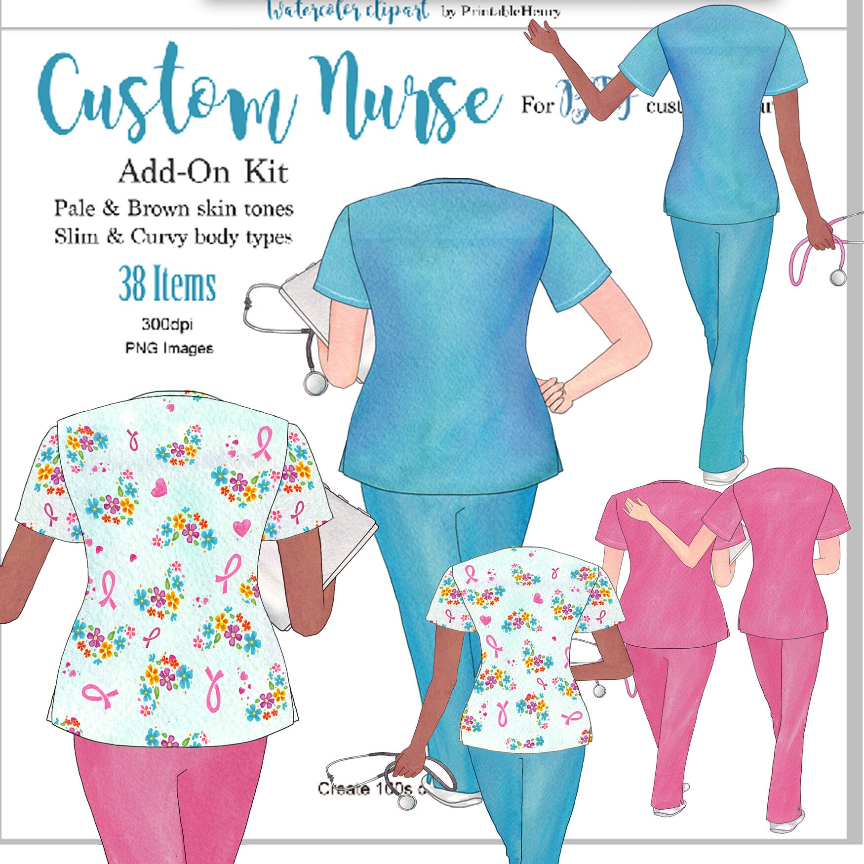 Nurses clipart customizable My person clipart portrait creator Best F…