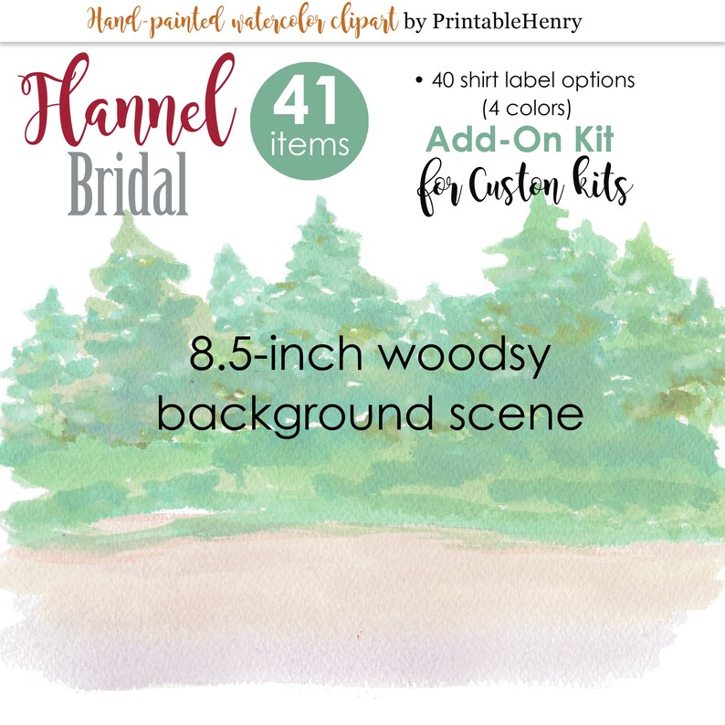 Bridesmaid flannel shirt ADD-ON KIT maid of honor ask bridesmaid proposal mother of the bride customizable clipart gift PrintableHenry