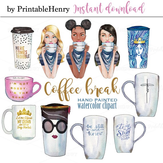 Starbucks Coffee Clipart Fashion Graphics Planner Girl Print Starbucks Coffee Clipart Fashion Graphics Planner Girl Print
