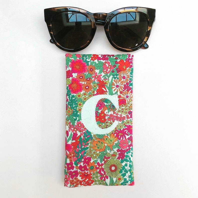 Liberty Print Personalised Glasses Case in five Liberty Tana Lawn Classic Prints