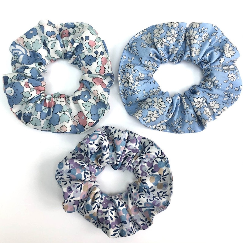 Set of 3 Liberty Print Tana Lawn Scrunchie Hair Accessories in a choice of prints