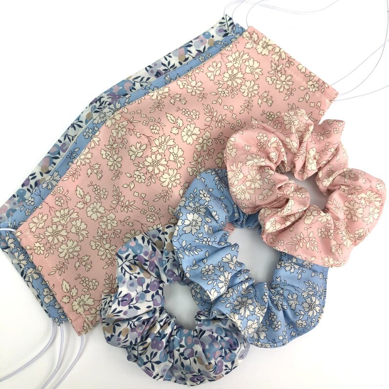Set of 3 Liberty Print Tana Lawn Scrunchie Hair Accessories in a choice of prints