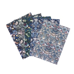 Liberty Print A4, A5 or A6 Strawberry Thief Adhesive Sheets Five Colourways image 1
