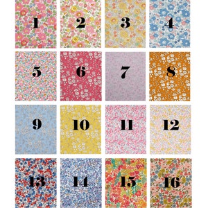 Liberty Print Modern Font Applique Iron On Letters Numbers Symbols 5 sizes Letter Patches Letter Appliques Floral Applique 16 prints image 5