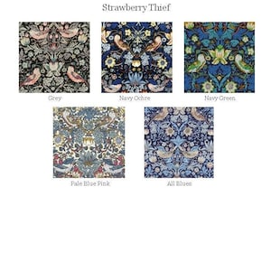 Liberty Print A4, A5 or A6 Strawberry Thief Adhesive Sheets Five Colourways image 4