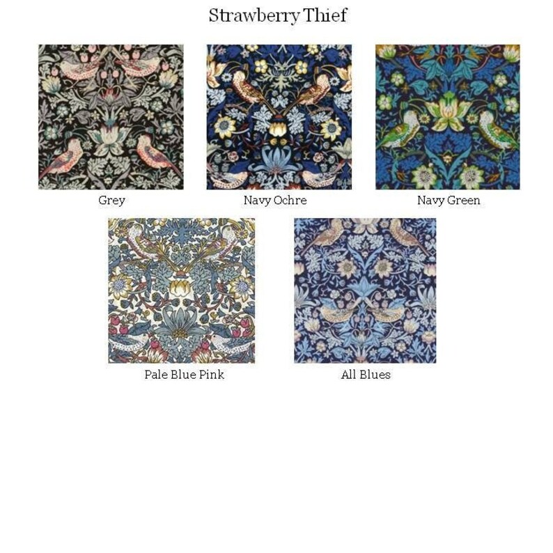 Liberty Print A4, A5 or A6 Strawberry Thief Adhesive Sheets Five Colourways image 4