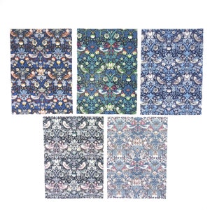 Liberty Print A4, A5 or A6 Strawberry Thief Adhesive Sheets Five Colourways image 2