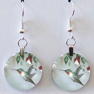 Orecchini colibrì, - Orecchini pendenti - Orecchini pendenti colibrì - Orecchini con ciondolo colibrì - Regalo per lei!