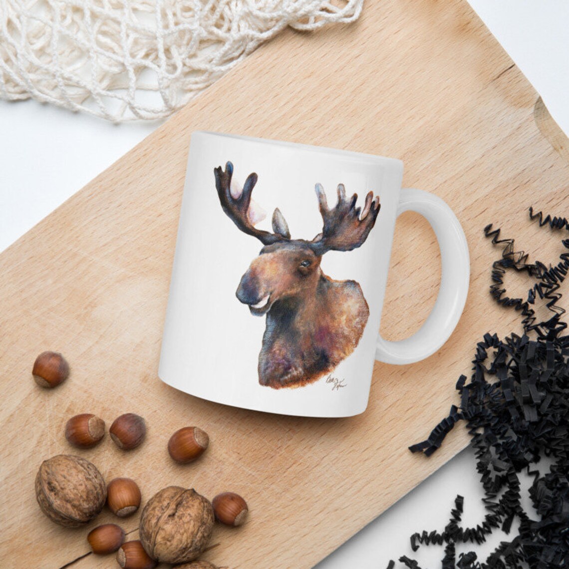 ElchBecher Keramik Kaffeebecher süße Elch Becher lächelnd Etsy