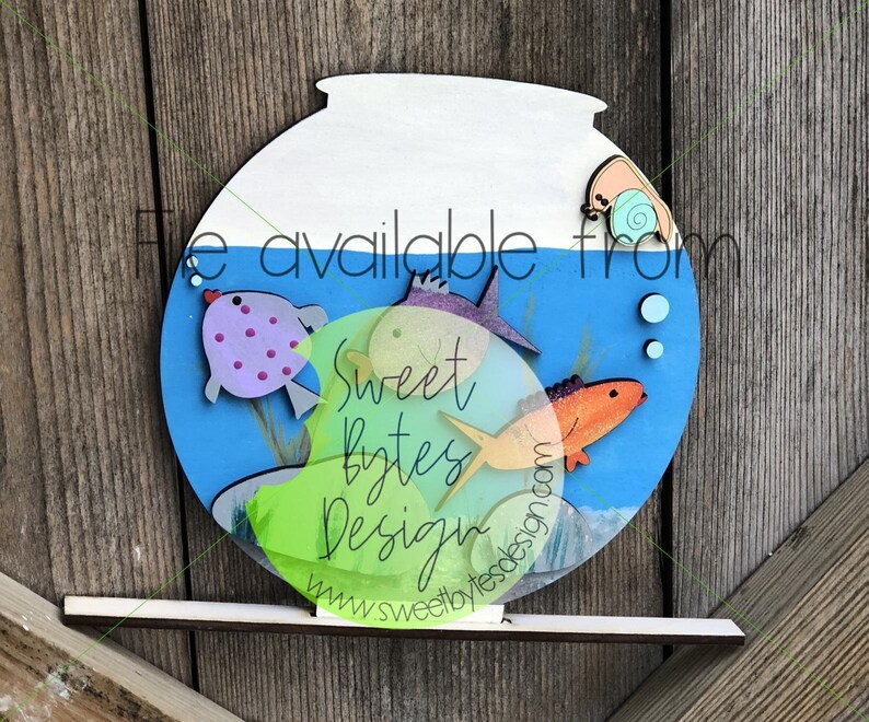 Download Digital File Fish Bowl SVG PDF Silhouette Glowforge ...
