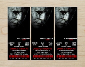 goosebumps ticket invitation goosebumps movie themed party etsy