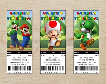 Super Invito Compleanno Di Mario Super Mario Bros Super Etsy