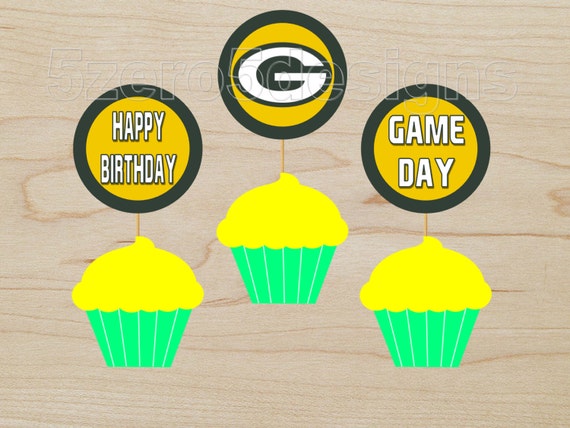 greenbay packers cupcake toppers