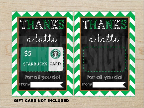 Printable Thanks A Latte Thank You Card Teacher Appreciation Etsy