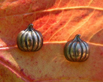 Bronze Pumpkin Earrings