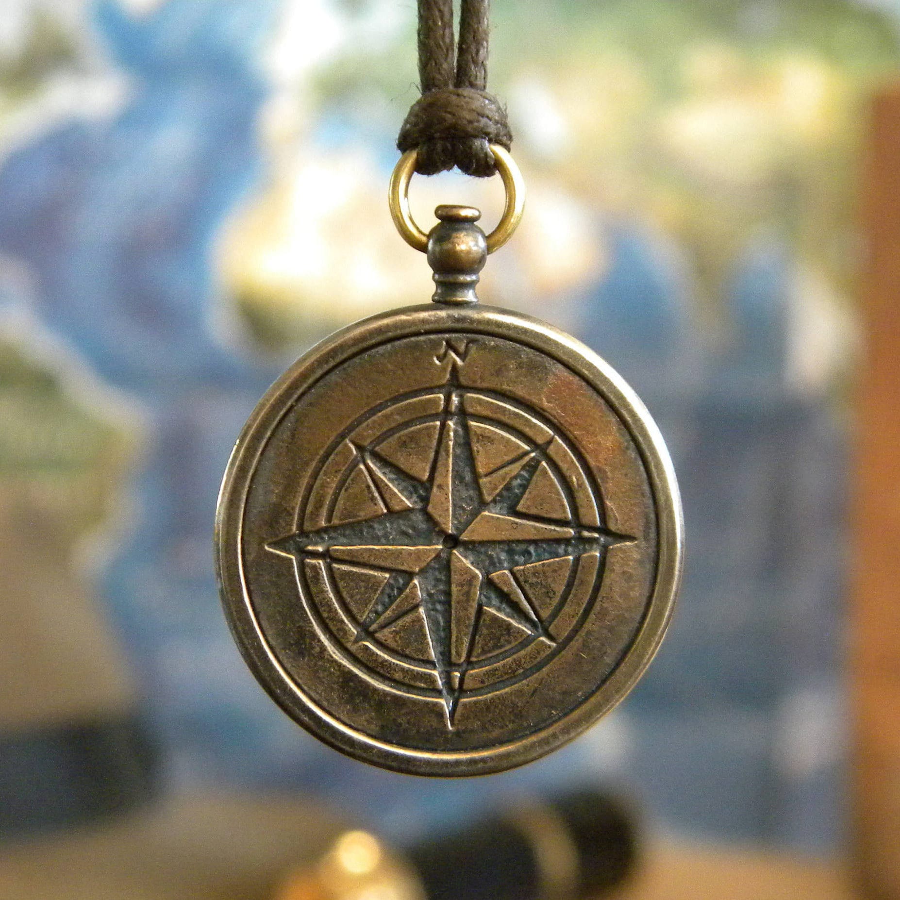 Compass Pendant Etsy