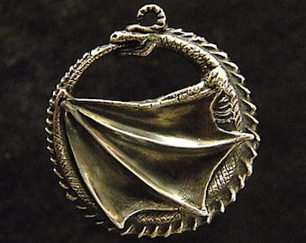 Dragon Ouroboros: Sterling Silver Pendant