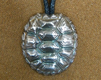 Tortoise Shell: Sterling Silver Pendant