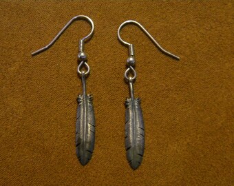 Feather Earrings: Sterling Silver Earrings