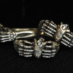 Claddagh Macabre: Sterling Silver and Bronze Ring