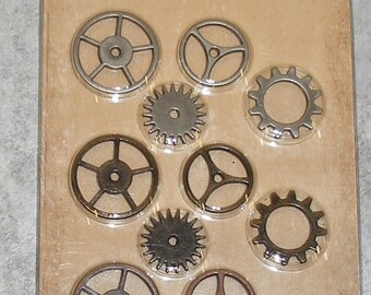 Craft Embellishments. Tim Holtz Idea-ology - one pack of Sprocket Gears