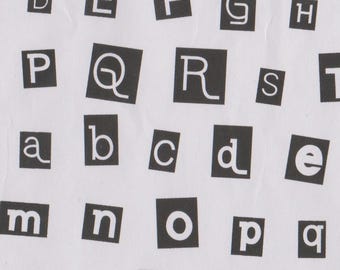 Craft & Hobby- Rubber Stamp Sheet unmounted -  Funky Alphabet