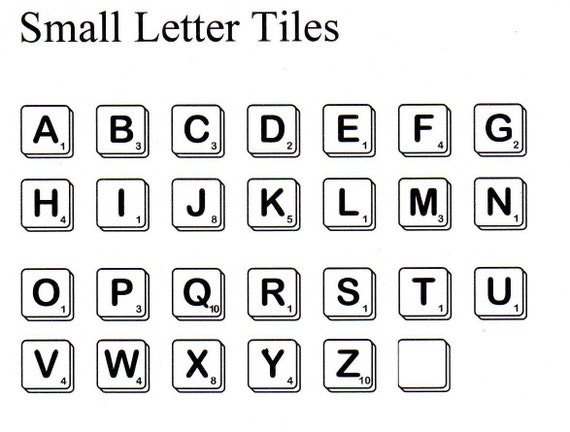 Letter Tiles small Unmounted Rubber Stamps Sheet Letter Size is 10