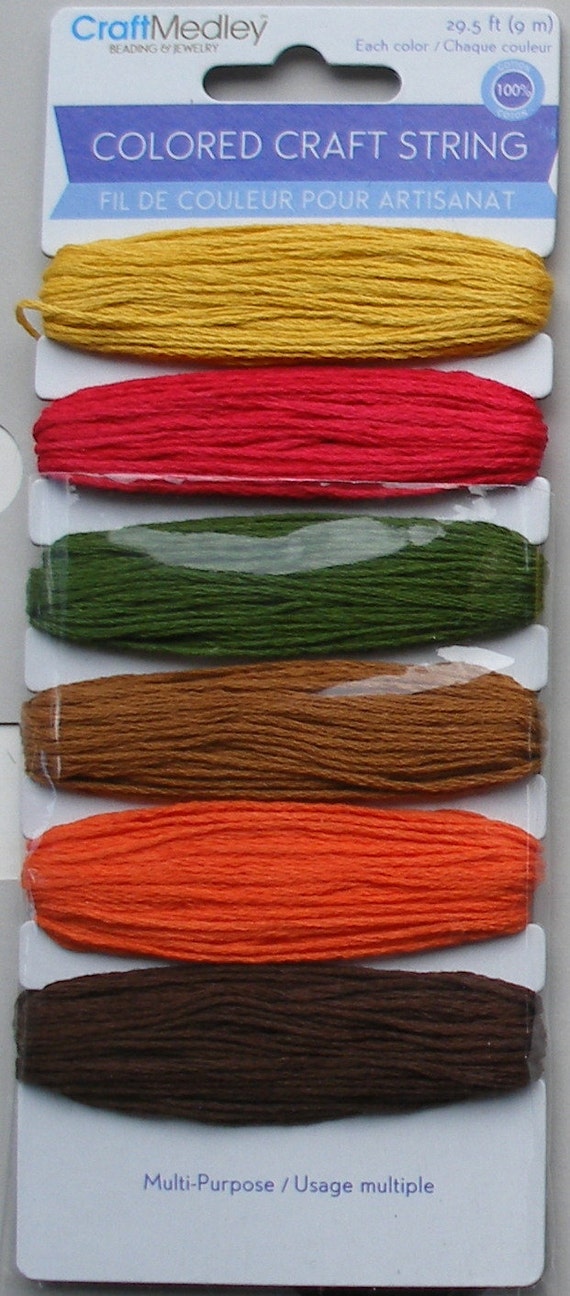 Craft String - 9 metres approx -Six Dark Colours
