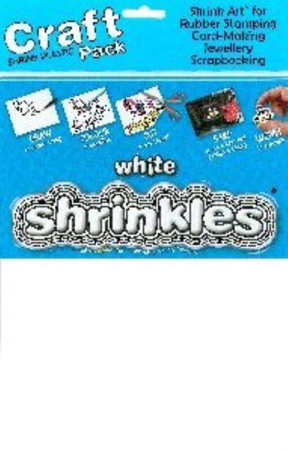 Shrink Art White Shrinkles Plastic Sheets Large Size 262 X 202 Mm 6 in Pack  