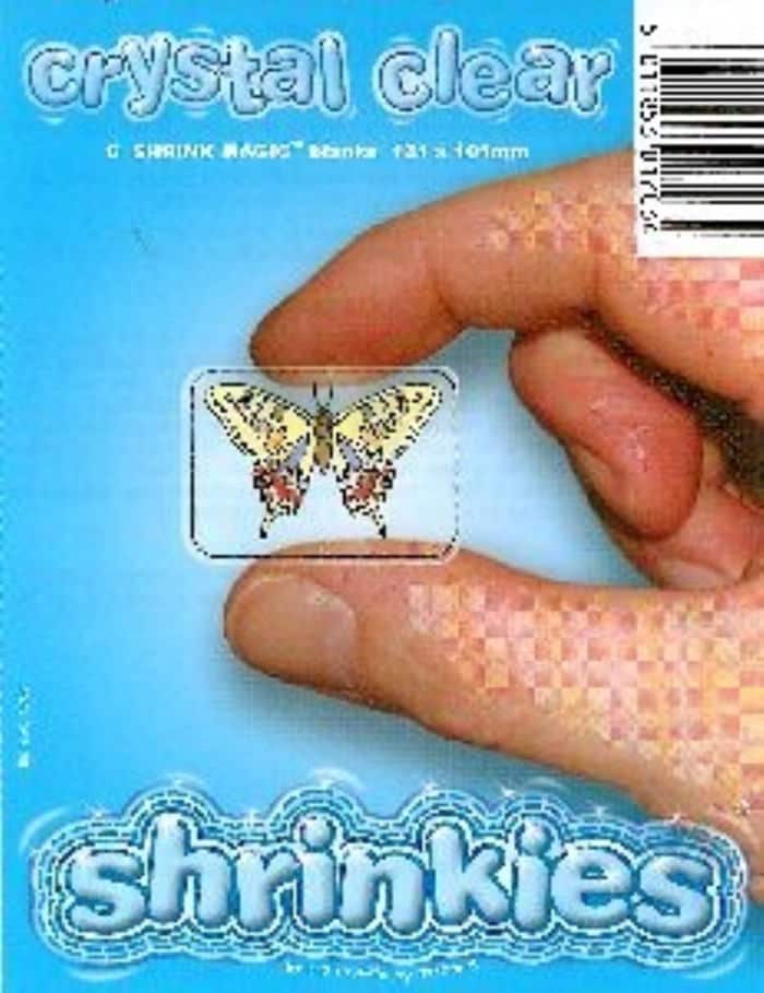 Shrink Art Shrinkles Plastic Sheetswhite one Pack of Six Sheets 131 X