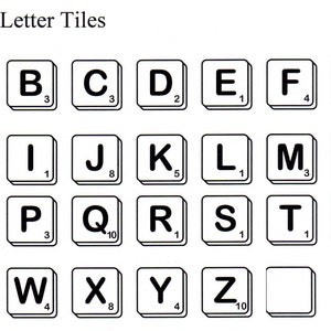 Timbro di gomma = Lettere di piastrelle-Versione grande -Non montato non adesivo- dimensioni della piastrella circa 2 x 1,5 cm