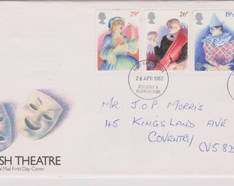 Postage First Day Cover - Great Britain - 1982 - British Theatre SG 1183-1186