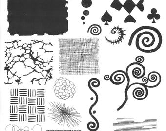 Craft & Hobby- Rubber Stamp Sheet unmounted - Design Elements