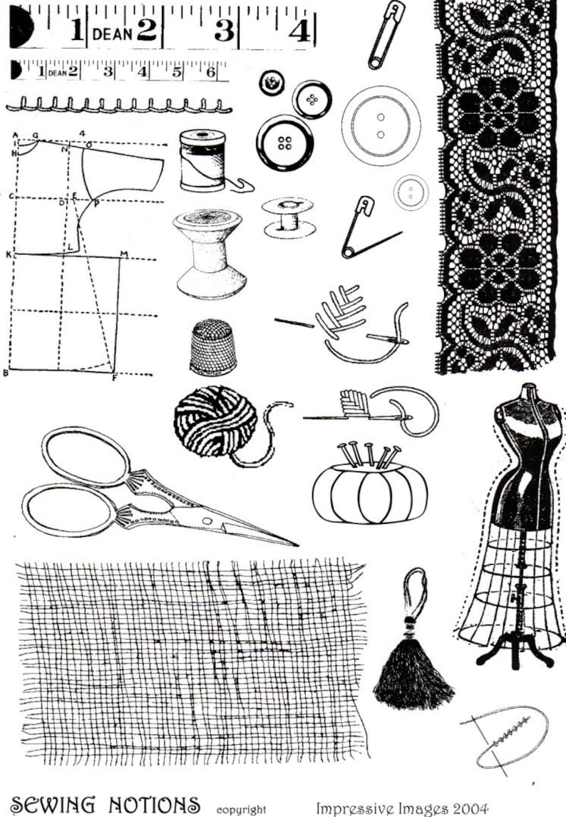 Sewing Notions Images Relating to Sewing Non Adhesive Etsy