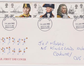 Postage First Day Cover-  Great Britain 1982 - Maritime Heritage-SG 1187-1191