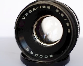 Vega-126 f/2.8 90 mm Lens. Modded for M42 SLR Mount Camera, with Limited Function