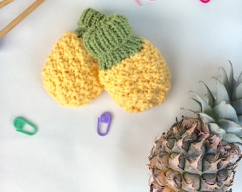 PDF - Baby Pineapple Mittens - KNITTING PATTERN