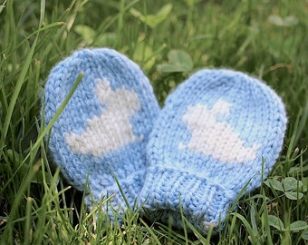 PDF - Baby Bunny Mittens - KNITTING PATTERN