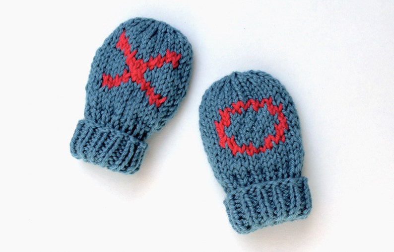 3 Pack PDF Knitting Patterns Baby Love Mittens image 4