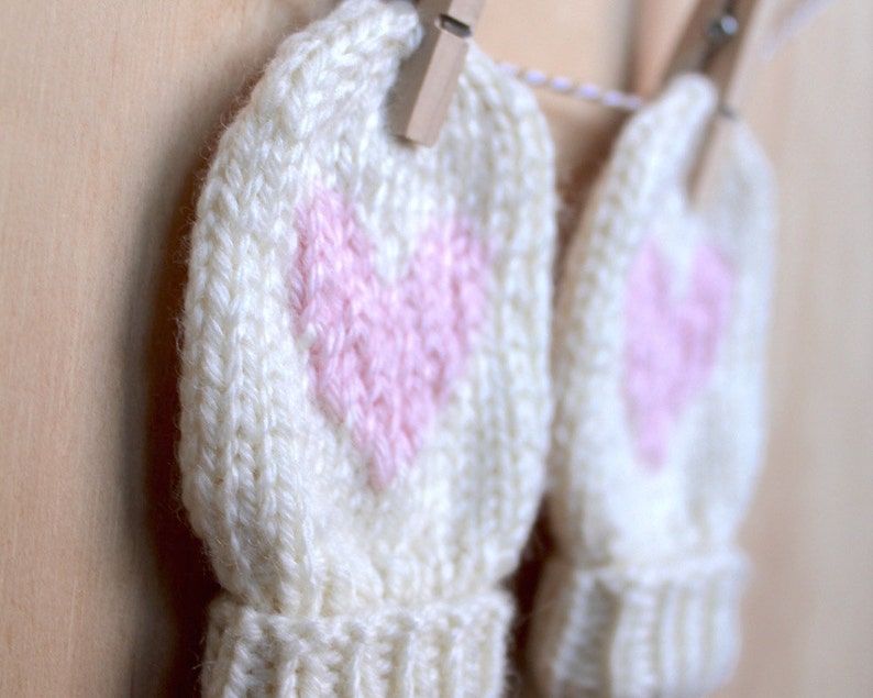 3 Pack PDF Knitting Patterns Baby Love Mittens image 3
