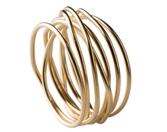 Spiral ring 1mm material thickness, silver / gold of your choice