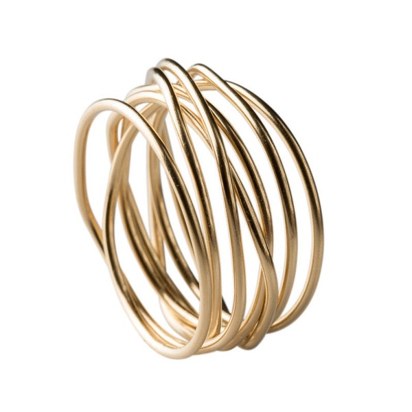 2S Spiralring 1mm Materialstärke, Gold nach Wahl