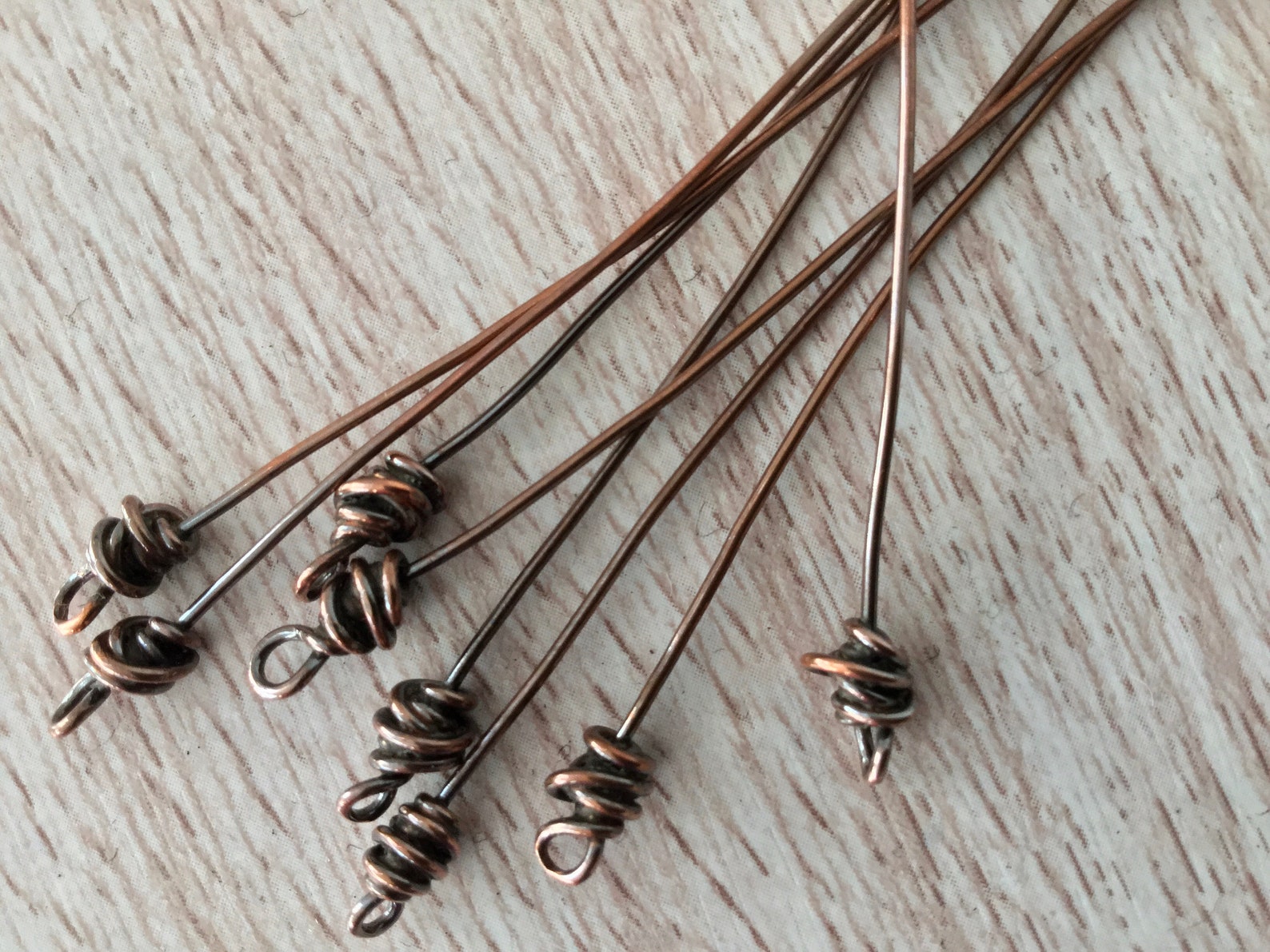 10/30pcs Oxidised Copper Eye Pins Handmade Artisan Tumbleweed Etsy