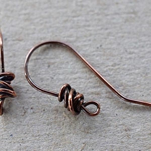 5/15 Pairs Oxidised Copper Earring Hooks 5/15 Pairs Ear Wires Handmade Artisan Jewellery Handmade Bold Tumbleweed