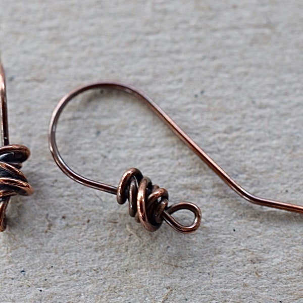 5/15 Pairs Oxidised Copper Earring Hooks 5/15 Pairs Ear Wires Handmade Artisan Jewellery Handmade Bold Tumbleweed