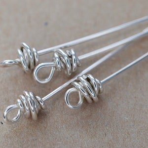 30PCS Stainless Steel End Caps Peg Bails Eyepins for Jewelry