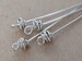 Sterling Silver Eye Pins Handmade Artisan Tumbleweed Shiny 2/10/30pcs 