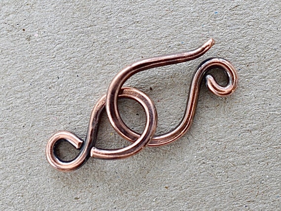 Oxidised Copper Clasp Handmade Artisan Hook and Eye 1 5 10pcs Etsy UK