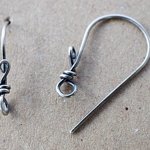 Oxidised Sterling Silver Earring Hooks Ear Wires Handmade Artisan Filigree 1/5/15 Pairs