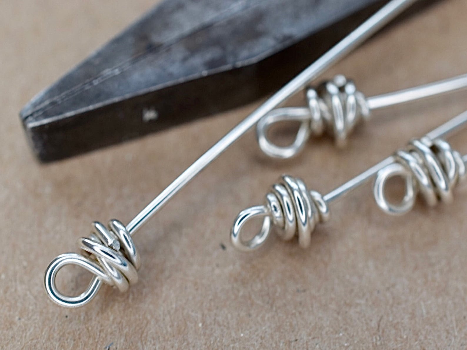 Sterling Silver Eye Pins Handmade Artisan Tumbleweed Shiny Etsy